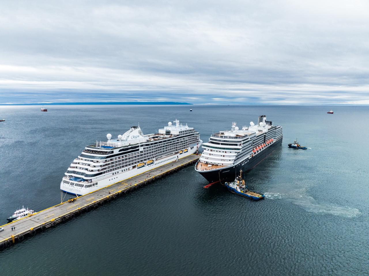 PUNTA ARENAS RECIBE POR PRIMERA VEZ UN CRUCERO DE GRAN ESCALA EN EL MUELLE PRAT
